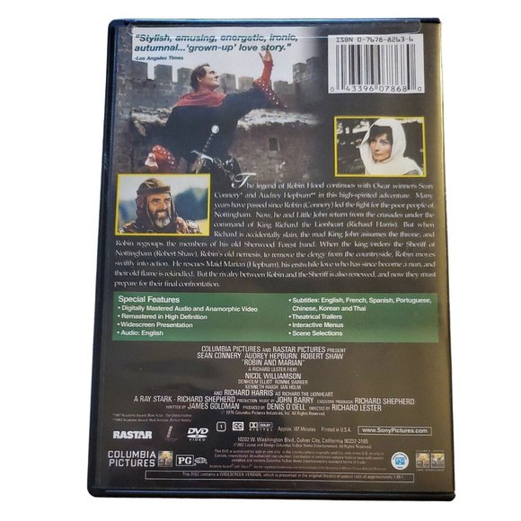 Robin and Marian (DVD, 2002) - Picture 2 of 2